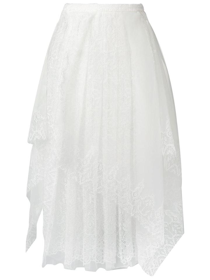 Ermanno Scervino Flared Midi Skirt - White