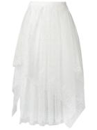 Ermanno Scervino Flared Midi Skirt - White
