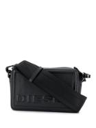 Diesel Embossed Logo Crossbody Bag - Black
