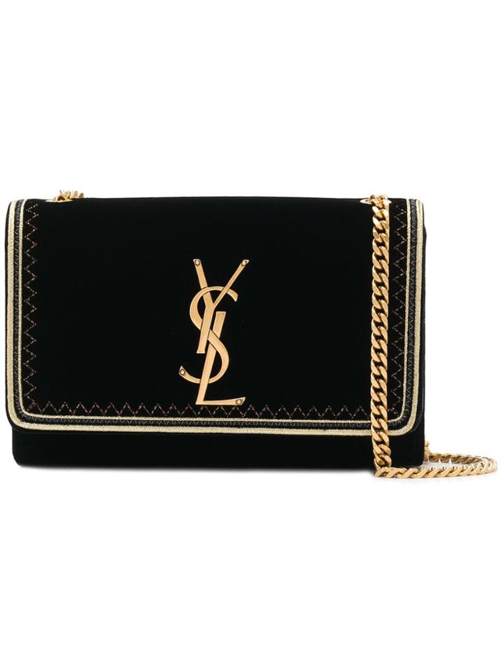 Saint Laurent Saint Laurent 471286gvog7 1064 Noir/or Synthetic->velvet