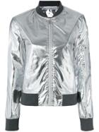Paco Rabanne Metallic Bomber Jacket - Grey
