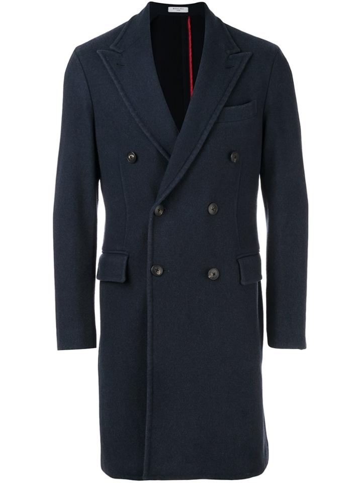 Boglioli Long Pea Coat - Blue