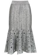 Andrea Bogosian Midi Knit Skirt - Grey