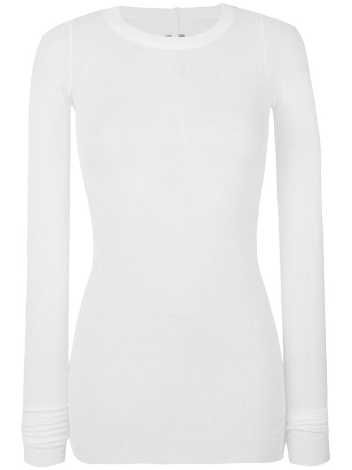 Rick Owens Ribbed T-shirt - White