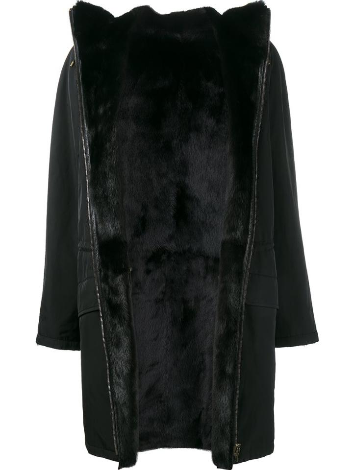 Yves Salomon Mink And Lamb Fur Lined Coat