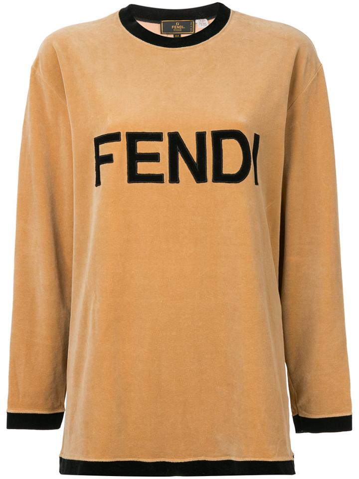 Fendi Vintage Logo Longsleeved T-shirt - Brown