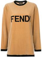 Fendi Vintage Logo Longsleeved T-shirt - Brown