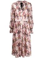 Temperley London Maggie Feather-print Shirt Dress - Pink
