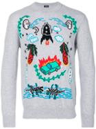 Diesel - Illustrated Graphic Sweater - Men - Cotton/other Fibers - L, Grey, Cotton/other Fibers