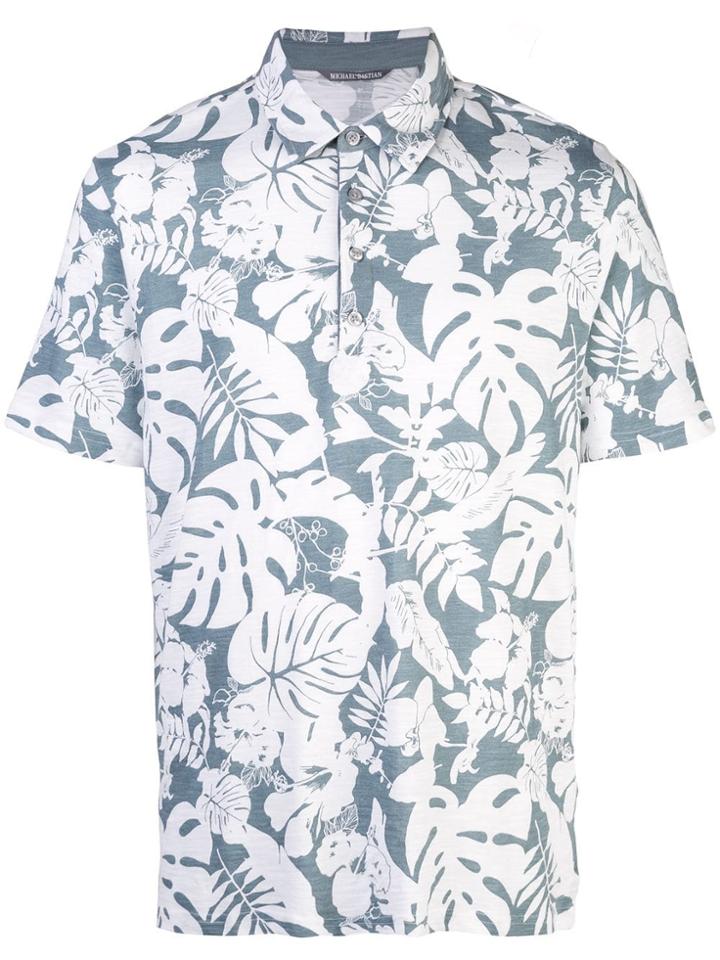 Michael Bastian Monstera-print Polo Shirt - White