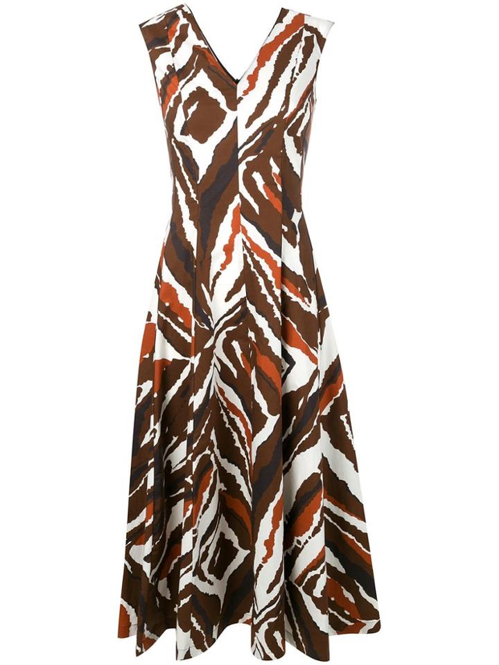 Erika Cavallini All-over Print Dress - Brown