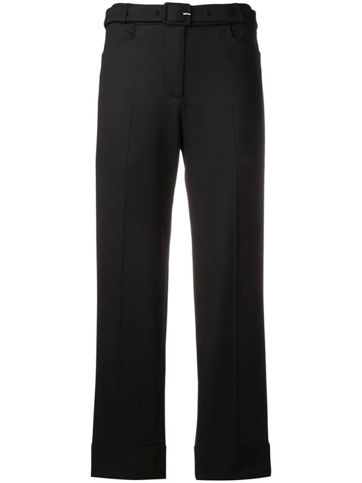 Simone Rocha Creased Cropped Trousers - Black