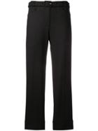 Simone Rocha Creased Cropped Trousers - Black