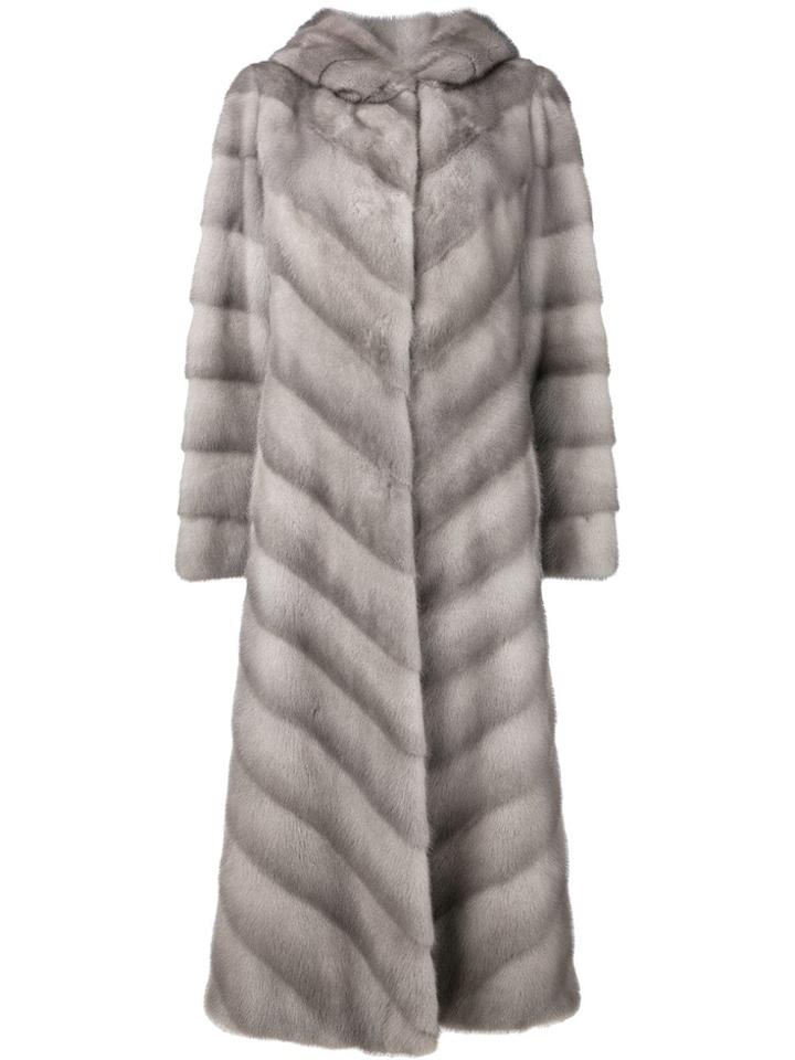 Liska Haty Fur Coat - Grey