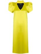 Styland Puff Sleeve Dress - Yellow
