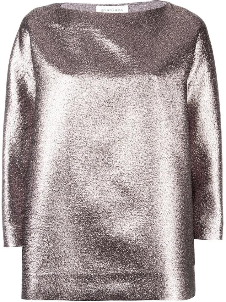 Gianluca Capannolo Metallic Loose-fit Blouse