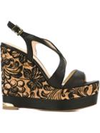 Paloma Barceló Embroidered Wedge Sandals