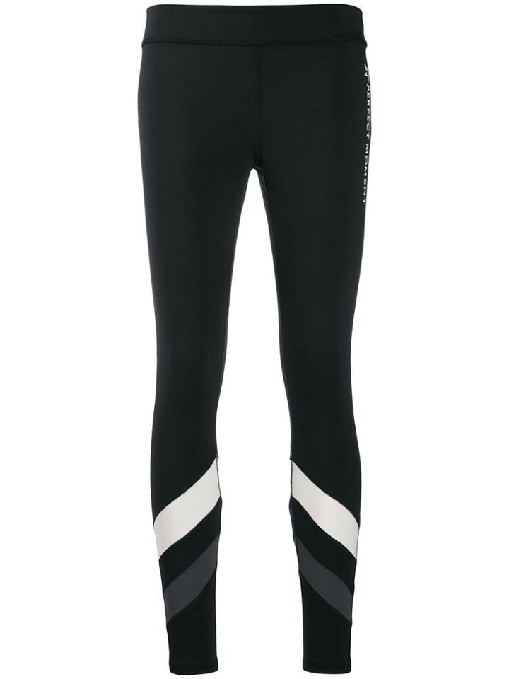 Perfect Moment Contrast-print Leggings - Black