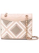 Tory Burch Embossed Geometric Pattern Bag, Women's, Pink/purple