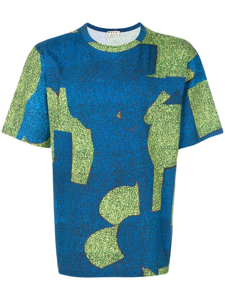 Marni Patterned T-shirt - Blue