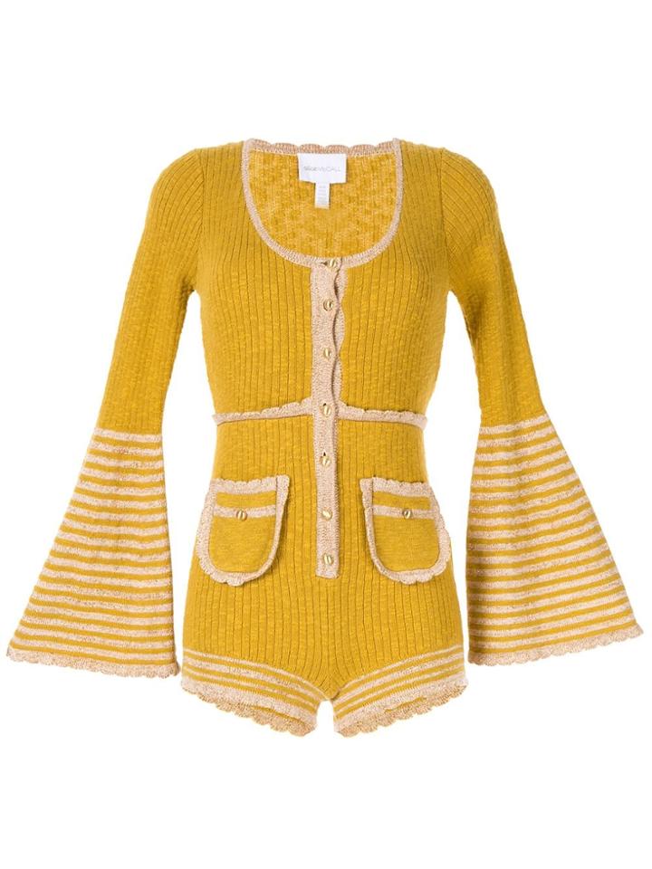 Alice Mccall Heaven Help Knitted Playsuit - Yellow