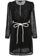 Robert Rodriguez Pauline Velvet Mini Dress - Black