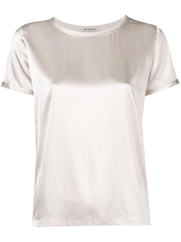 Blanca Round Neck Blouse - Neutrals