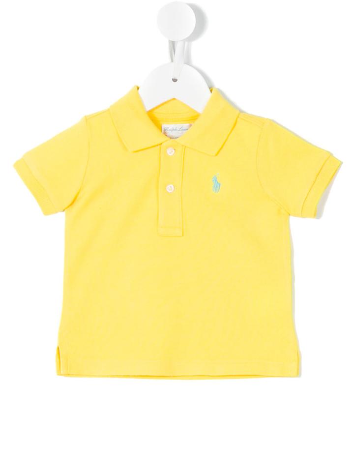 Ralph Lauren Kids - Embroidered Logo Polo Shirt - Kids - Cotton - 24 Mth, Yellow/orange