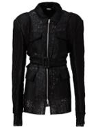 Yang Li Belted Pocket Detail Fitted Jacket
