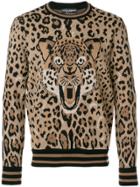 Dolce & Gabbana Leopard Jacquard Sweatshirt - Nude & Neutrals