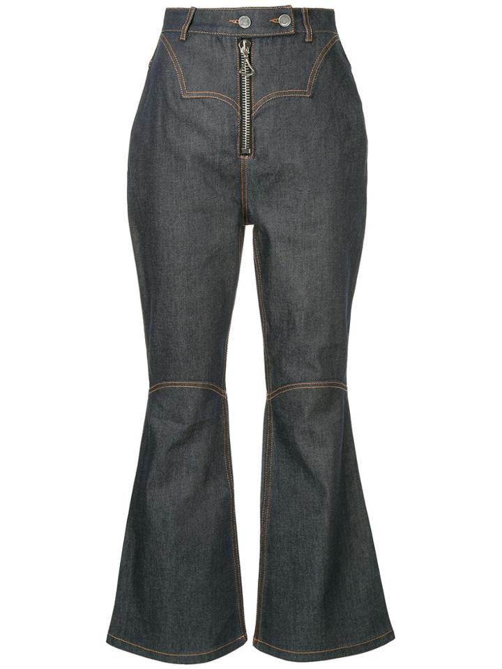 Ellery Hemisphere Cropped Trousers - Blue