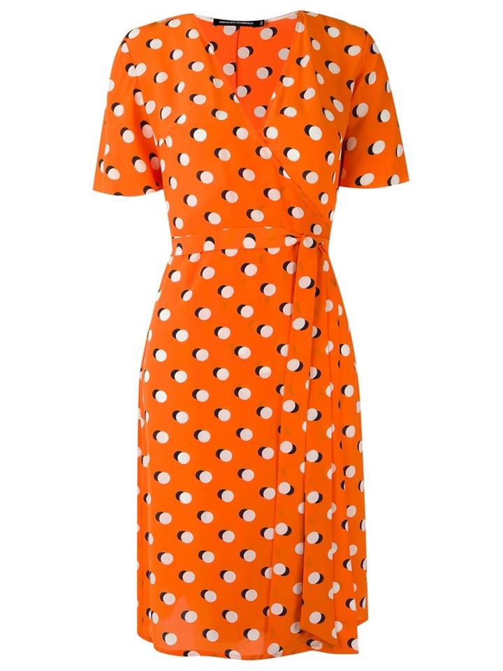 Reinaldo Lourenço Printed Dress, Women's, Size: 36, Yellow/orange, Silk