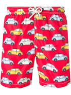 Mc2 Saint Barth Car Print Swim Shorts - Red