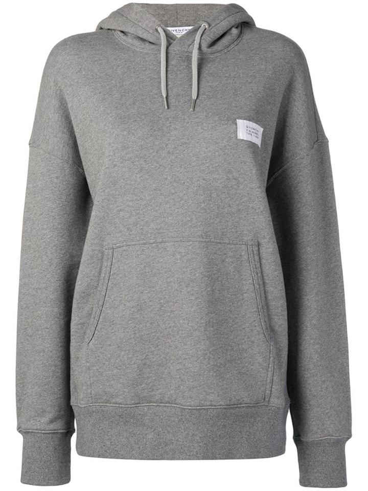 Givenchy Logo Patch Hoodie - Grey