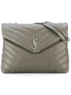 Saint Laurent - Small Loulou Monogram Shoulder Bag - Women - Leather - One Size, Grey, Leather