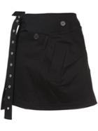 Proenza Schouler - Twill Wrap Mini Skirt - Women - Cotton - 0, Black, Cotton