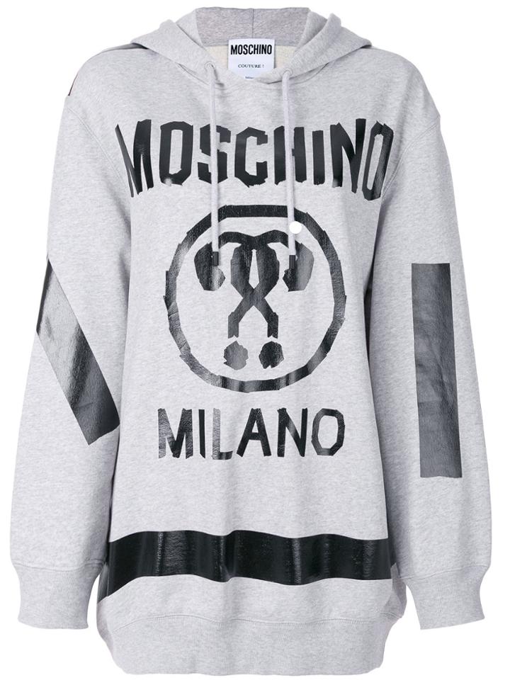 Moschino Oversized Question Mark Hoodie - Grey