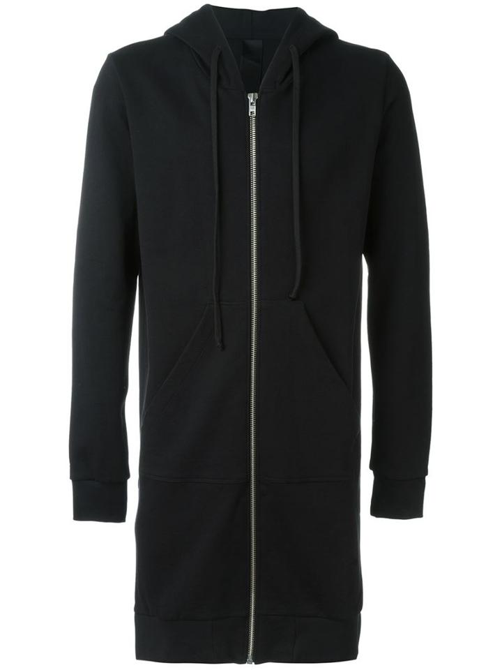 Odeur Half Frame Print Long Hoodie, Adult Unisex, Size: S, Black, Cotton