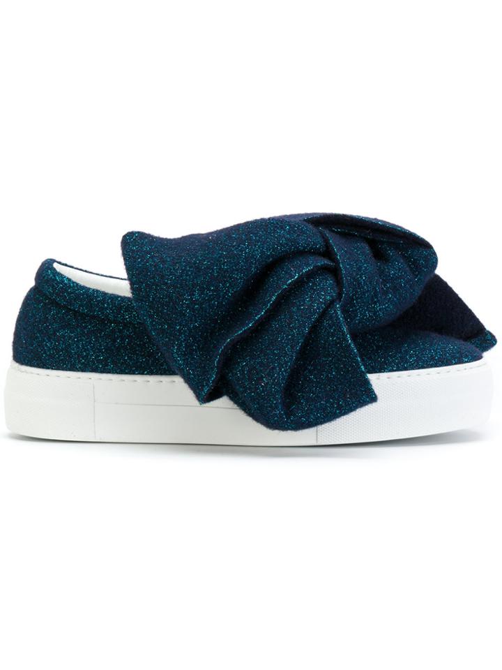 Joshua Sanders Lurex Bow Sneakers - Blue