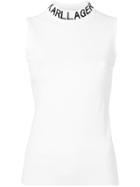 Karl Lagerfeld Karl Logo Print Tank Top - White