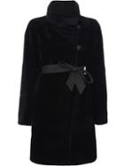 Sheared Reversible Coat, Women's, Size: 8, Black, Mink Fur/nylon, J. Mendel