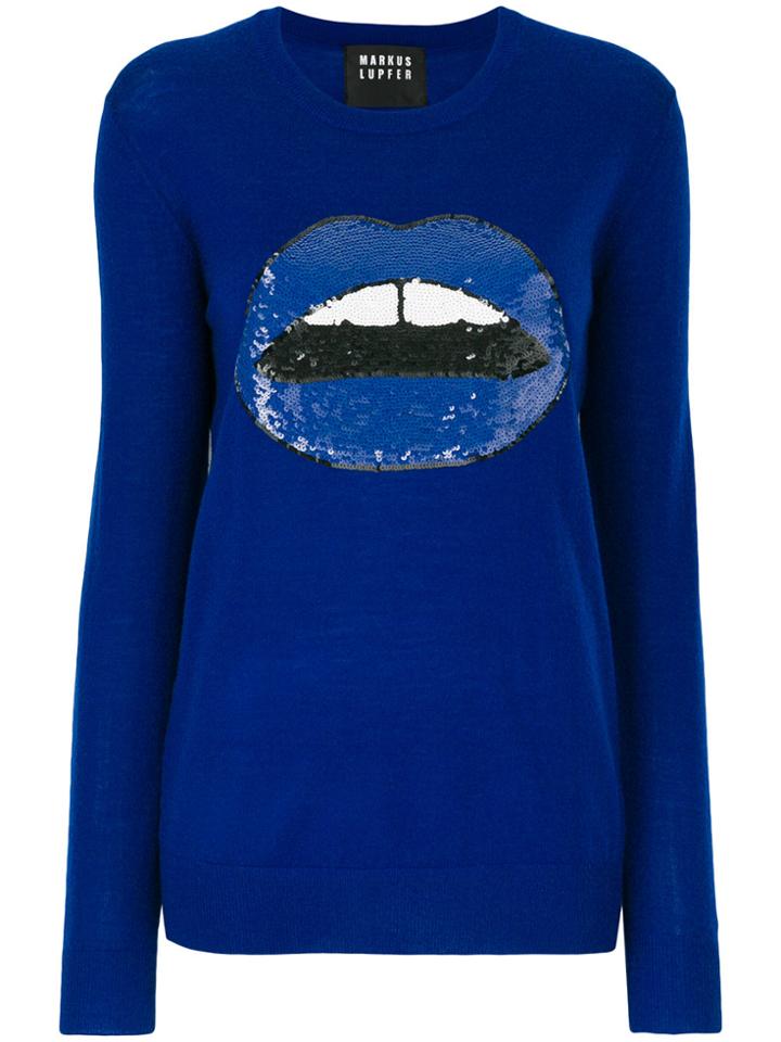 Markus Lupfer Sequin Lara Sweater - Blue