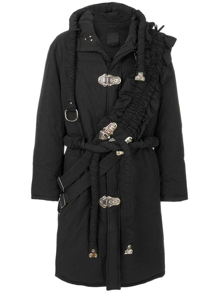 Craig Green Cross Panel Oversized Hooded Coat - Black