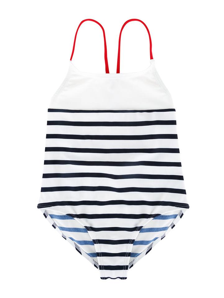Junior Gaultier Striped Swimsuit, Girl's, Size: 8 Yrs, White