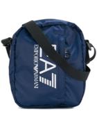 Ea7 Emporio Armani Logo Print Messenger Bag - Blue