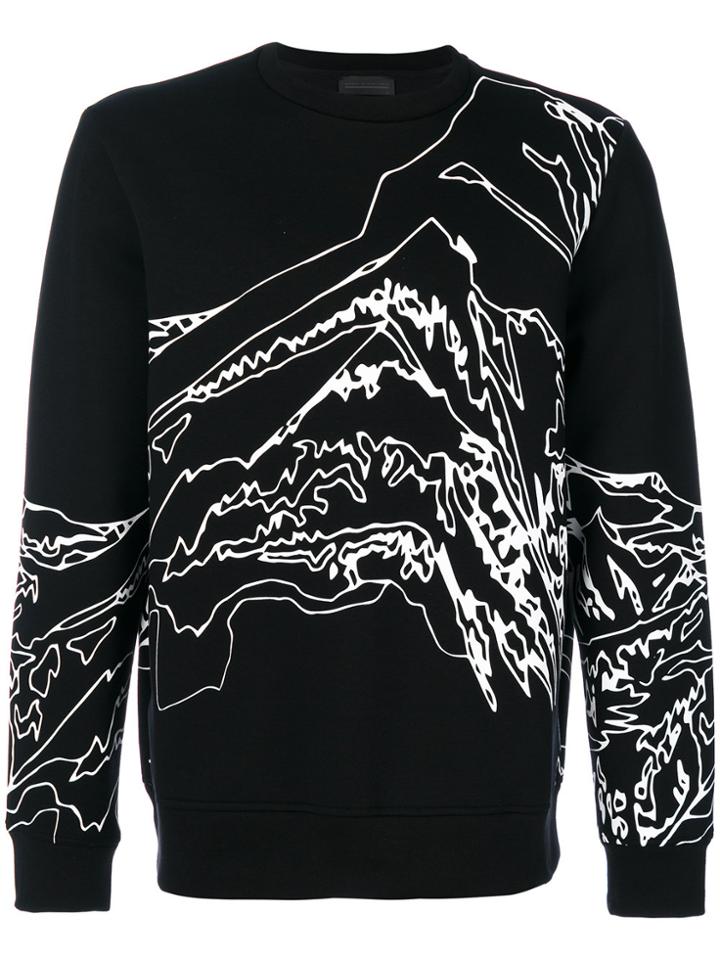Diesel Black Gold Abstract Print Sweatshirt