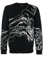 Diesel Black Gold Abstract Print Sweatshirt