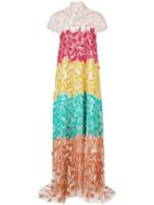 Carolina Herrera Leaf Pattern Evening Dress - Multicolour