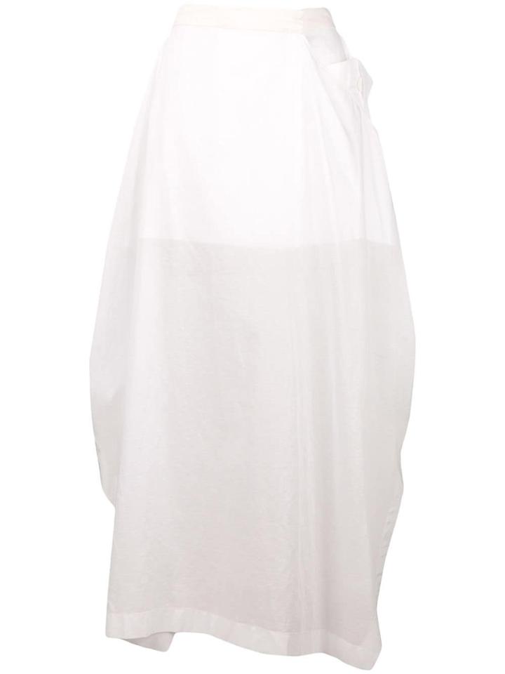 Jil Sander Long Panelled Skirt - White