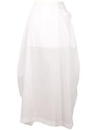 Jil Sander Long Panelled Skirt - White